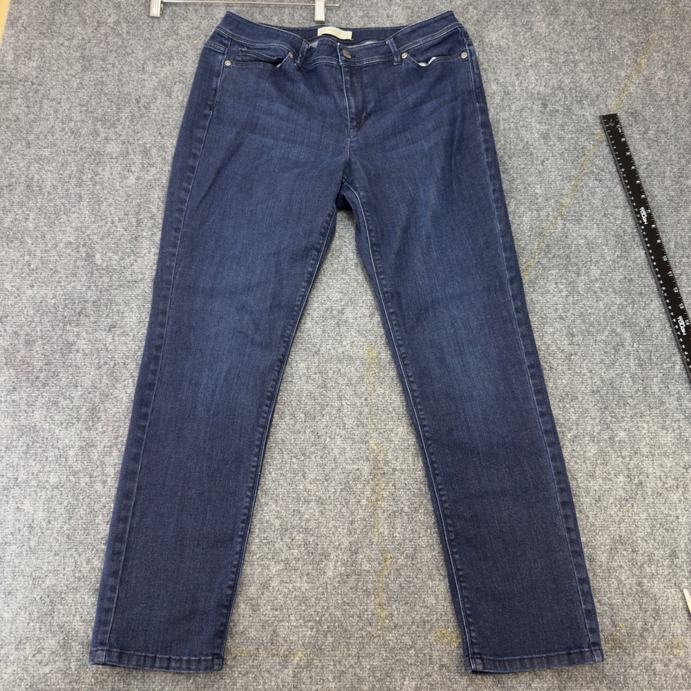 J. Jill Authentic Fit Slim Leg Jeans Dark Wash Blue Size 12